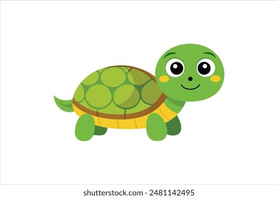 cartoon turtle vector image illustration