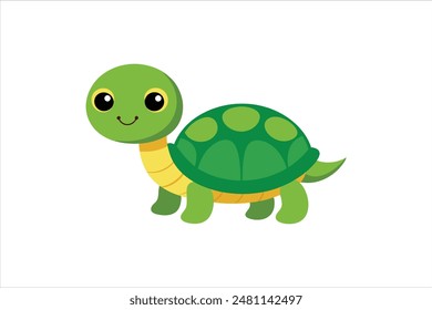 cartoon turtle vector image illustration