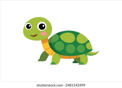 cartoon turtle vector image illustration