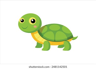 cartoon turtle vector image illustration