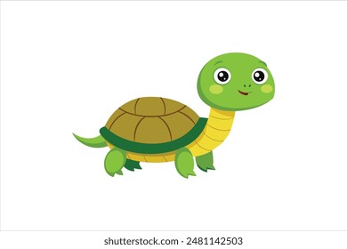 cartoon turtle vector image illustration