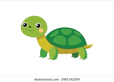 cartoon turtle vector image illustration