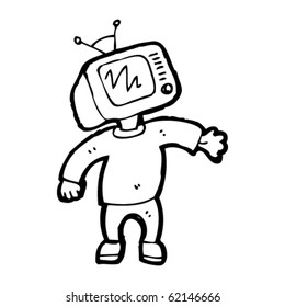cartoon of a TV head