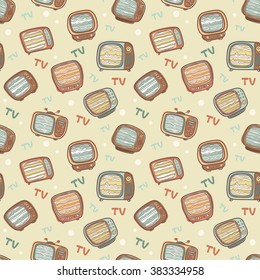 Cartoon TV seamless background