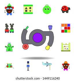 cartoon twist pull toy colored icon. set of children toys illustration icons. signs, symbols can be used for web, logo, mobile app, UI, UX