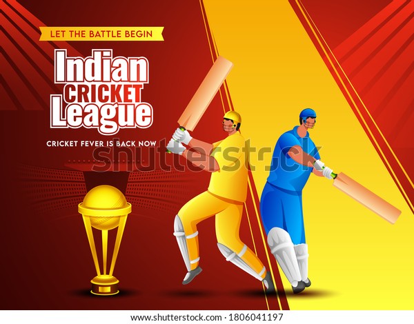 Cartoon Two Batsman Player Different Attire Stock Vector (royalty Free 