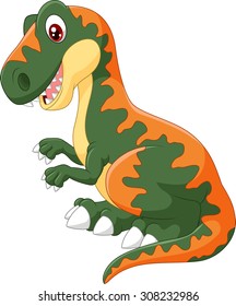 Cartoon tyrannosaurus illustration 
