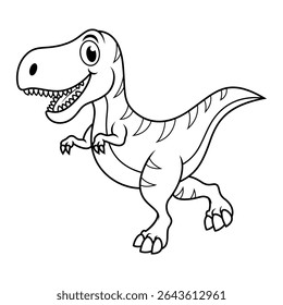 Cartoon Tyrannosaurus Rex arte da linha
