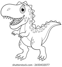 Cartoon tyrannosaurus rex line art