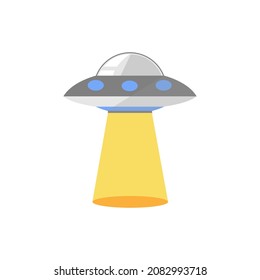 Cartoon UFO vector isolated illustration