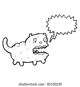 cartoon ugly fat cat