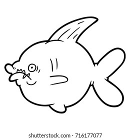 cartoon ugly fish