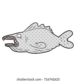pez feo de dibujos animados