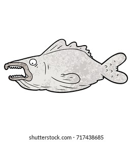 desenho animado peixe feio