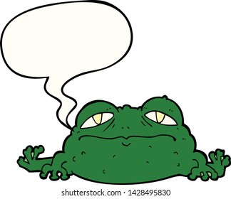 Karikaturenfrosch mit Sprachblase