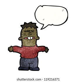 niño feo de dibujos animados