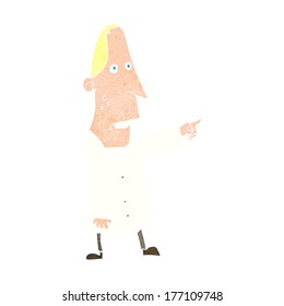 caricatura de un hombre feo señalando