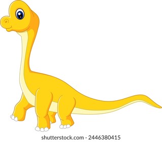 Cartoon ultrasaurus on white background of illustration