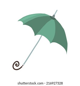 Cartoon umbrella flat icon. The vector illustration for ui, web games, tablets, wallpapers, and patterns.