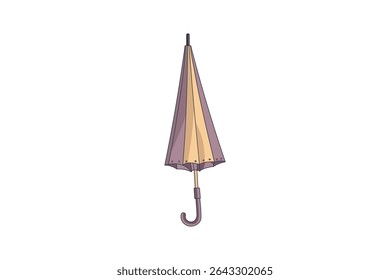 Cartoon umbrella vector in pastel flat style, great for baby-themed artwork, children’s fashion patterns, kids media, and nursery decor illustrations
