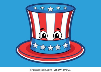 Cartoon Uncle Sam Hat for Independence Day Celebration
