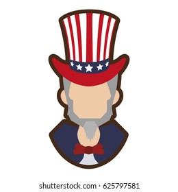 cartoon uncle sam symbol icon