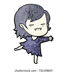 cartoon undead vampire girl dancing