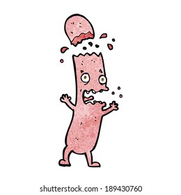 cartoon undercooked sausage