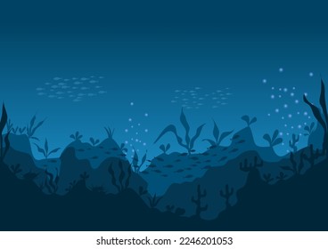 Cartoon Underwater beautifull vector wallpaper