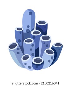 Cartoon Underwater Plant corals. Vector illustration