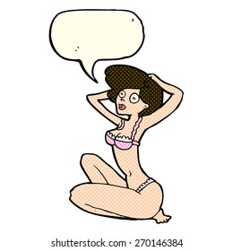 modelo de cueca de desenho animado com bolha de fala