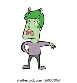 cartoon unhappy alien
