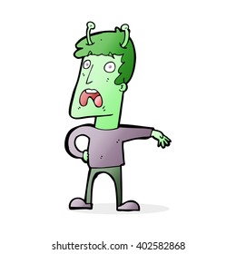 cartoon unhappy alien