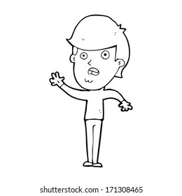 caricatura niño infeliz