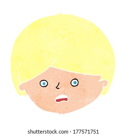 cartoon unhappy boy