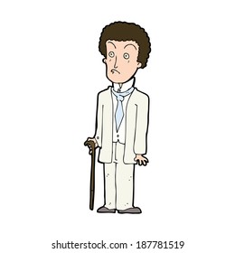cartoon unhappy gentleman