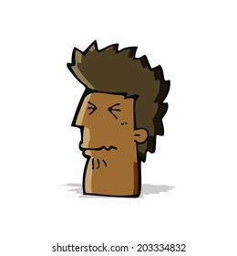 caricatura de un hombre infeliz