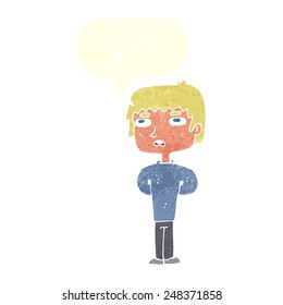 desenho animado homem infeliz com balão