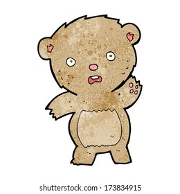 cartoon unhappy teddy bear