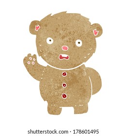 cartoon unhappy teddy bear