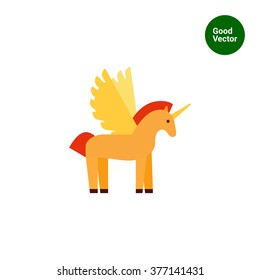 Cartoon unicorn icon