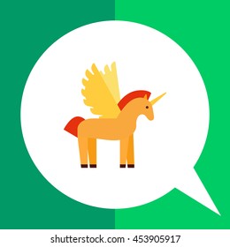 Cartoon unicorn icon