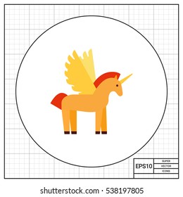 Cartoon unicorn icon