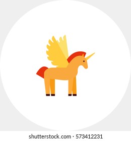 Cartoon unicorn icon