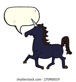 cartoon unicorn with speech bubble