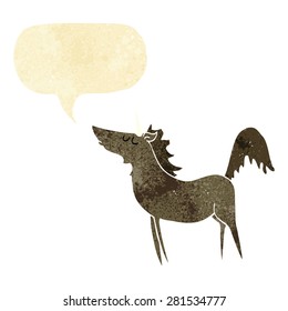 cartoon unicorn with speech bubble