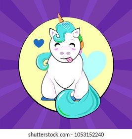 cartoon unicorn vector