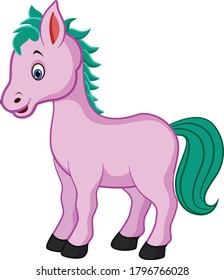 Cartoon unicorn vector art and illustration