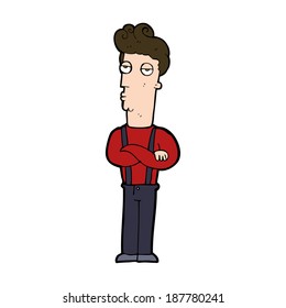 cartoon unimpressed man