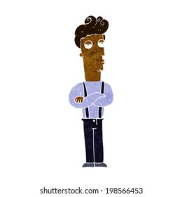caricatura de un hombre no impresionado